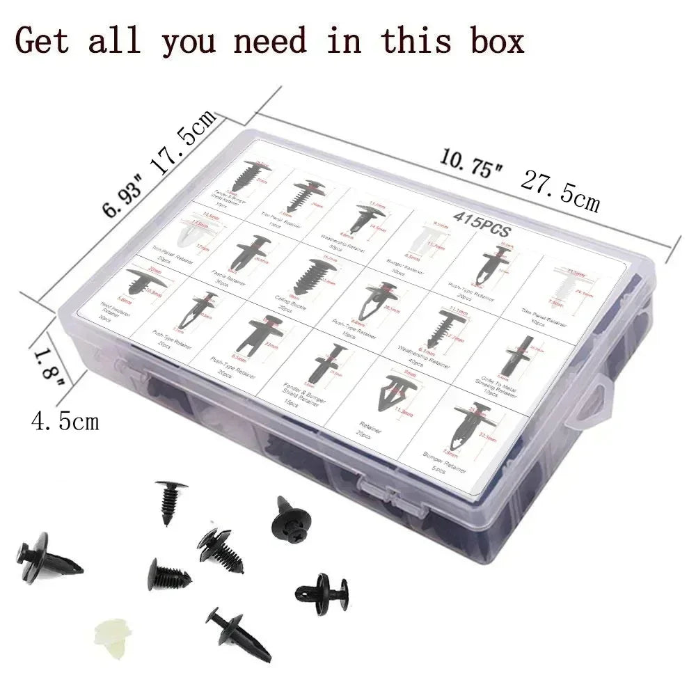 800pcs-100Pcs Car Fastener Clips Set Fender Rivet Clips Auto Body Push Retainer Pin Rivet Bumper Door Trim Panel Retainer Repair