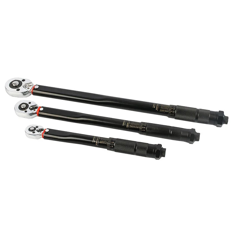 5-210N.m Torque Wrench 1/2'' 3/8'' 1/4'' Square Drive Preset Bicycle Torques Key Two-way Ratchet Car Bike Automotive Hand Tools