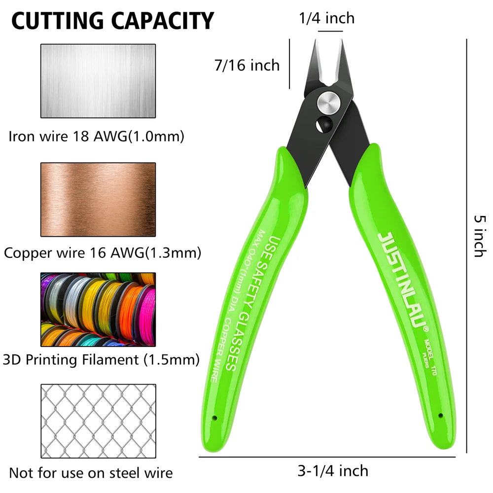 Universal Pliers Multi Functional Tools Electrical Wire Cable Cutters Cutting Side Snips Flush Stainless Steel Nipper Hand Tools - ToolFlx