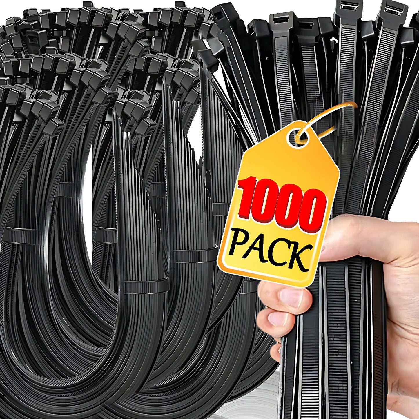 100-1000pcs Self Locking Nylon Cable Ties Plastic Cord Tie Heavy Duty Cables Fastening Ring Loop Hardware Organizer Wire Straps