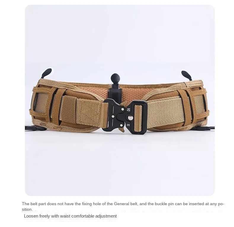 Ceinture de camouflage tactique d'extérieur - Ceinture utilitaire rembourrée Molle Duty légère et durable pour la chasse au paintball et le tir à l'arc 