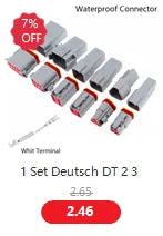 Aktion! 10er-Set 2-poliger wasserdichter elektrischer Kabelstecker 1,5 mm Klemmen 2-poliger HID-Stecker Auto-Xenon-Lampenstecker 