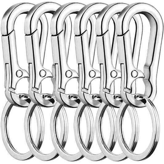 Unisex Schlüsselanhänger Edelstahl Kürbisschnalle Karabiner Schlüsselanhänger Taille Gürtelclip Schlüsselring Anti-Verlust Ring Schnalle Auto Dekor Geschenke