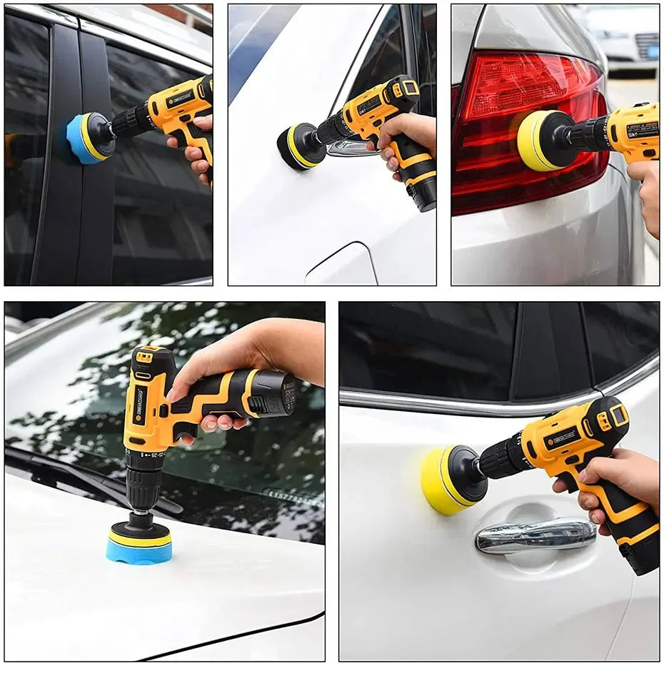 39PCS Car Polishing Sponge Pad Kit Foam Pad Buffer Car Waxing Motorcycle Polishing Wax Pad Remove Scratches