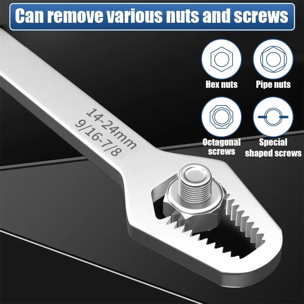 3-17mm8-22mm Universal Torx Wrench Adjustable Multifunction Wrench Board Double-head Multipurpose Torx Spanner Repair Hand Tools