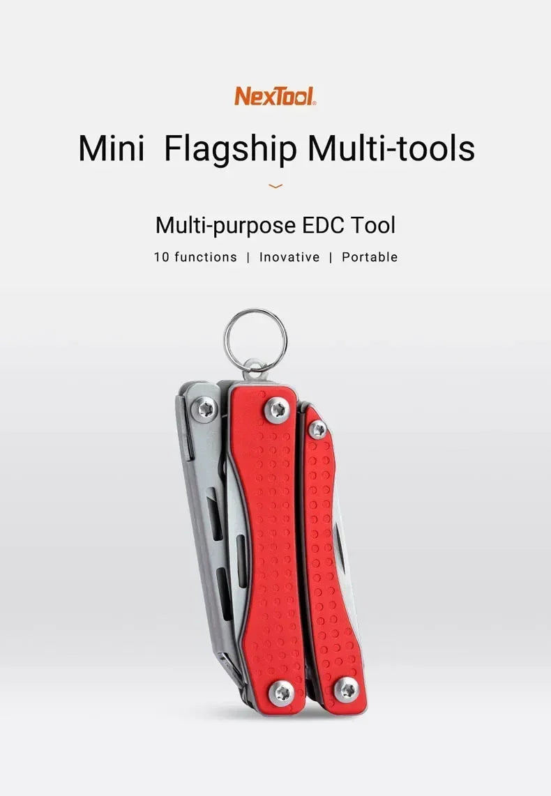 NexTool Mini Flagship 10 IN 1 Multifunktions-EDC-Klapphandwerkzeuge Taschenzange Schraubendreher Flaschenöffner Outdoor-Multitool 