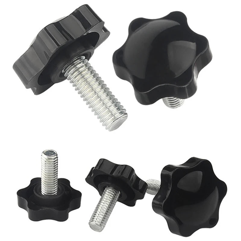 5/10PCS Star Shape Thread Clamping Handle Bolt Bakelite Hand Knob Tightening Screw Industry Equipment Plastic Steel M5 M6 M8