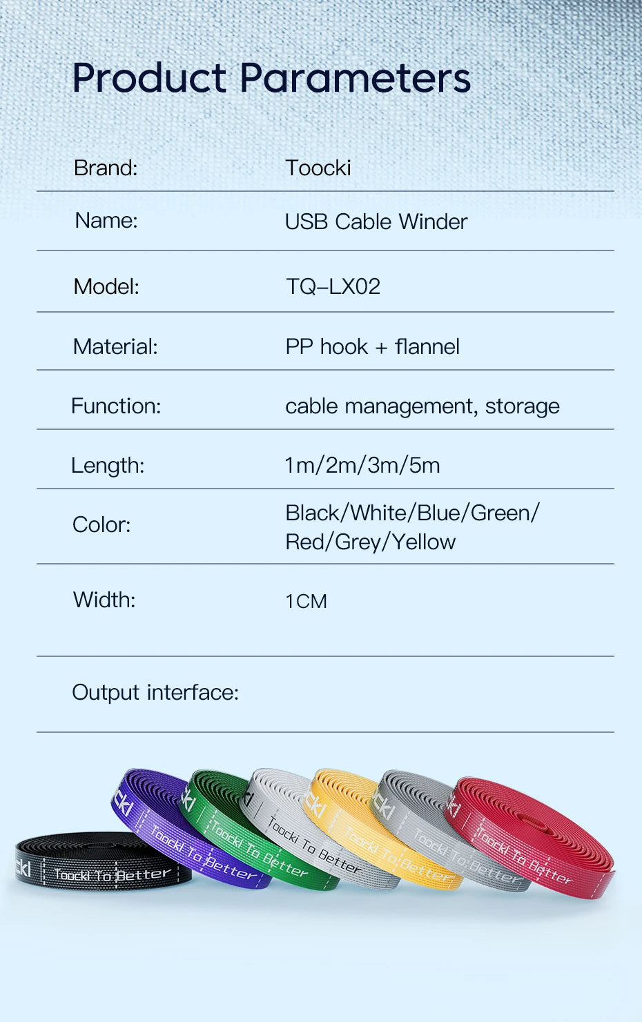 Toocki Cable Organizer Cable Management Tearable Organizador Cables Winder Ties Phone Accessories Wire Cord Organizer And Cables