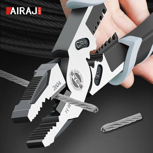 AIRAJ 7/8/9 Inch Wire Pliers Sharp Large Opening Stripping Pliers Industrial Grade Multifunctional Hardware Manual Tools - ToolFlx