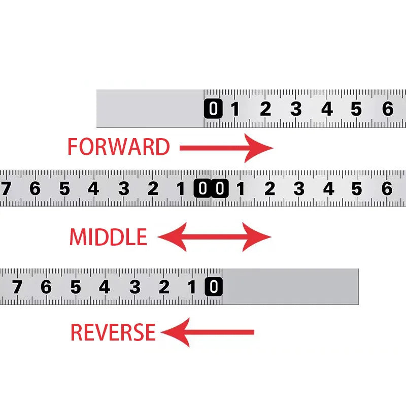 Ruban à mesurer auto-adhésif Règle d'établi en acier inoxydable Ruban à mesurer adhésif Échelle métrique Règle durable antirouille 
