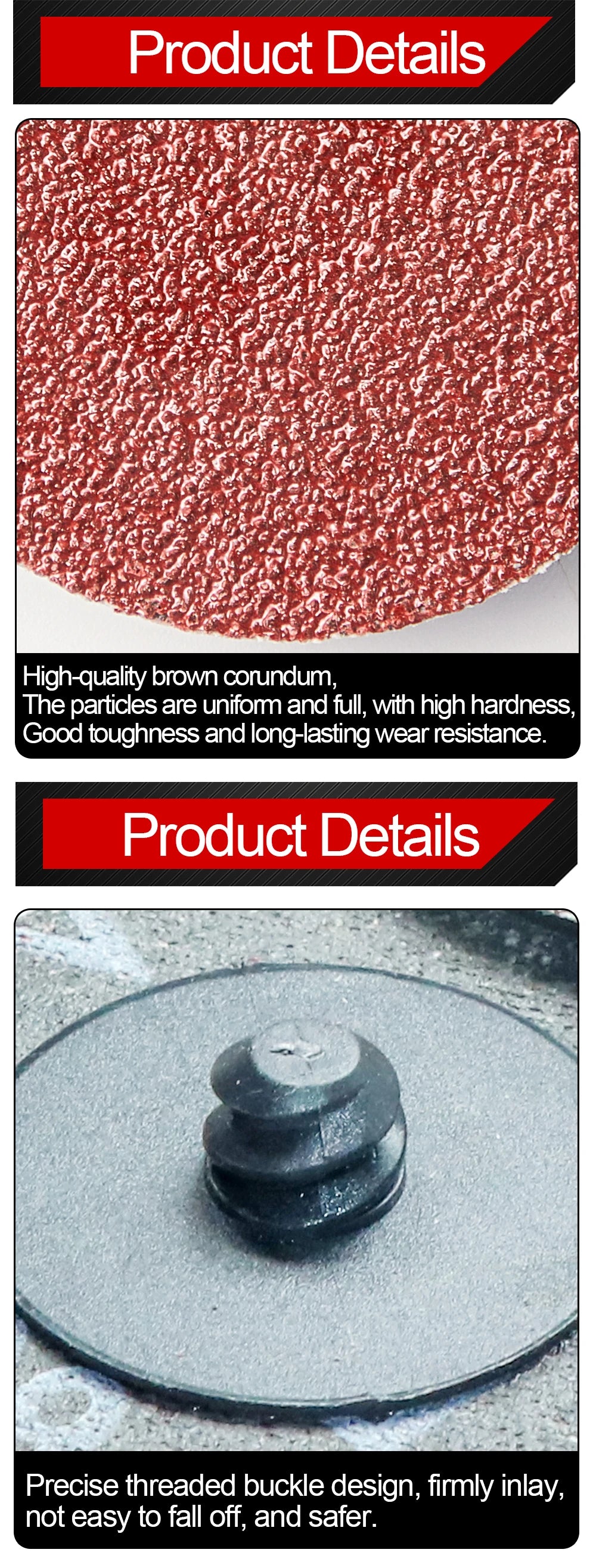 25/50/75mm Roll Lock R-Type Quick Change Discs Red Grain Sanding Disc Metal Surface Conditioning Die Grinder Accessories