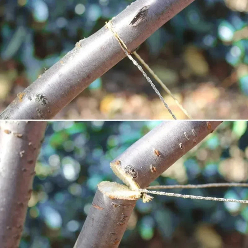 1 scie à fil portable en acier inoxydable avec poignée pour les doigts, scie à chaîne manuelle de poche pour le camping en plein air, la randonnée et la survie 