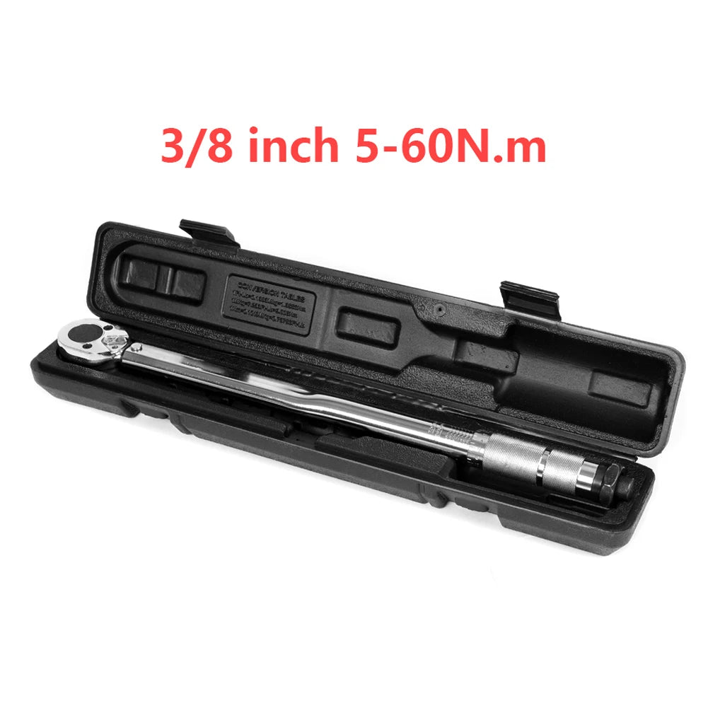 Ratchet Torque Wrench Square Drive 5-60N.m Reversible Ratchet Key 3/8 Inch Adjustable Torque Spanner Precise Preset Hand Tool