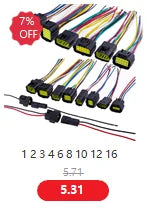 Aktion! 10er-Set 2-poliger wasserdichter elektrischer Kabelstecker 1,5 mm Klemmen 2-poliger HID-Stecker Auto-Xenon-Lampenstecker 