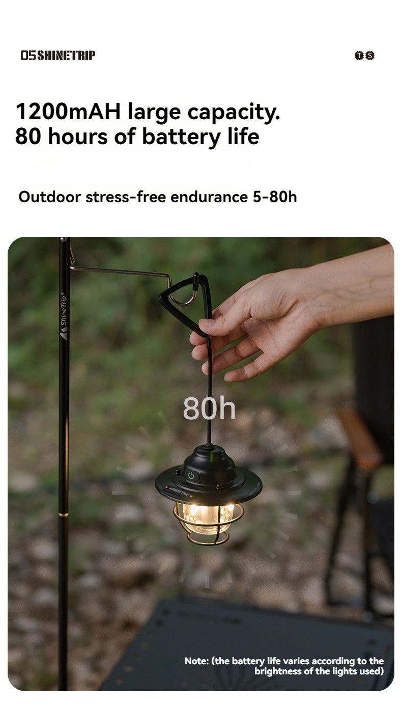 ShineTrip Vintage Ultra Long Endurance Camping Atmosphere Lights Rechargeable Tent Lights