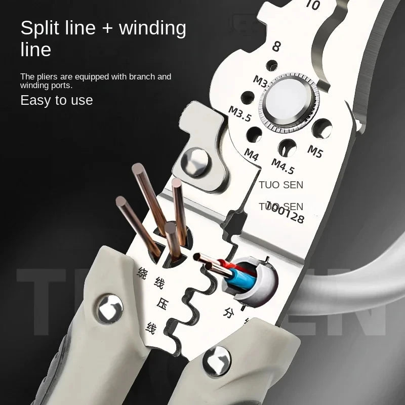 Multi Functional Electrician Pliers For Wire Splitting And Stripping, Specialized For Electricians