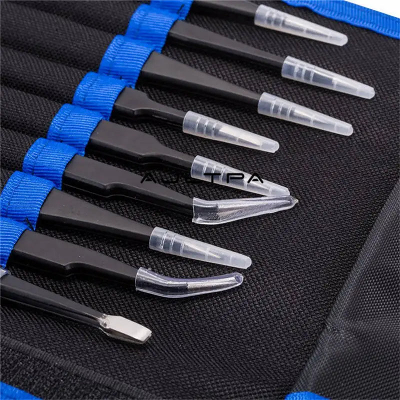 Stainless Steel Precision Antistatic Electrostatic Tweezers Set Maintenance Tools Professional Electronic Tweezers 10pcs - ToolFlx