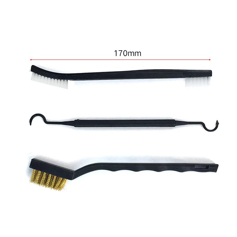 ALLSOME Double-end Steel Wire Brush & Nylon Pick Set Universal Hunting Gun Cleaning Kit Tactical Rifle Gun Cleaning Tool - ToolFlx