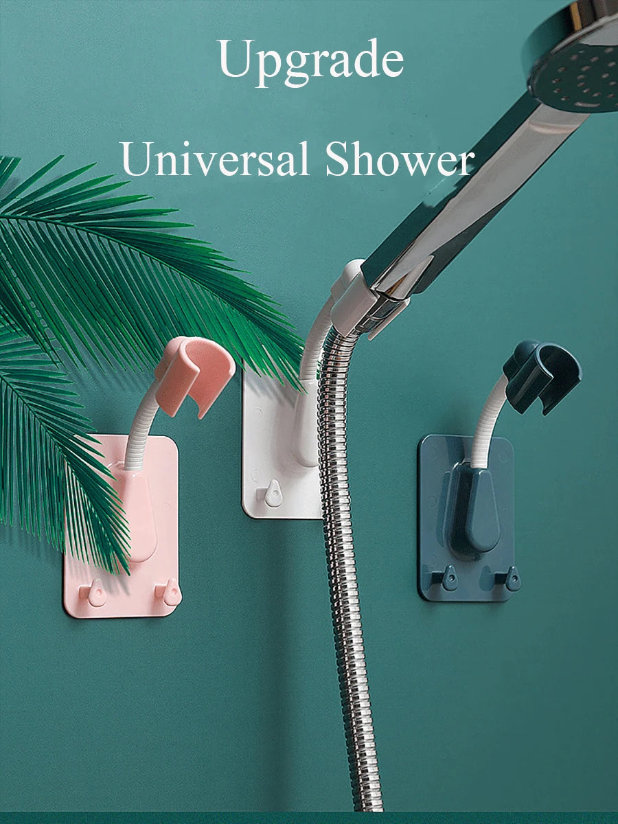 1pc Dusche Kopf Halter Einstellbare Selbstklebende Showerhead Halterung Wand Halterung Ständer SPA Bad Universal 