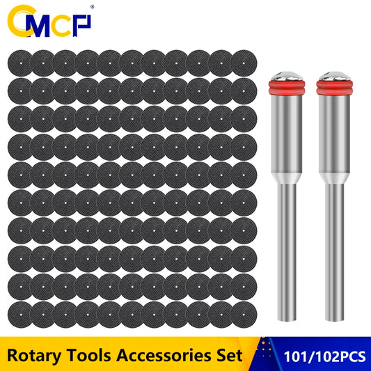 CMCP 101/102pcs Metal Cutting Disc For Dremel Grinder Rotary Tool Circular Saw Blade With Mandrels Abrasive Cutting Disc