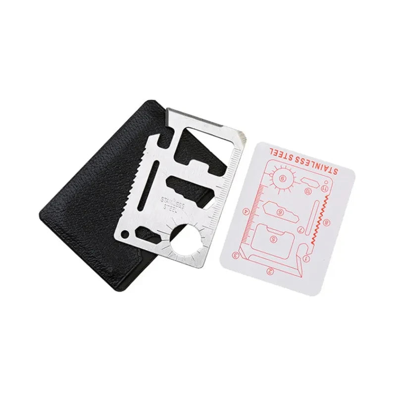 11 in1 Pocket Tool Multifunction Credit Edc Outdoor Bottle Survive Gear Card Multi Multipurpose Gadget Camping Opener Wallet Kit