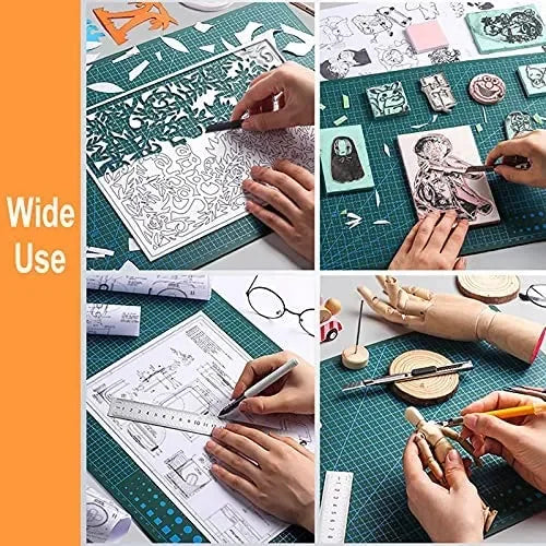 Durable A3 / A4 / A5 Multifunctional Cutting Mat Diy Handicraft Art Engraving Board Paper Carving Pad High Elasticity Toughness