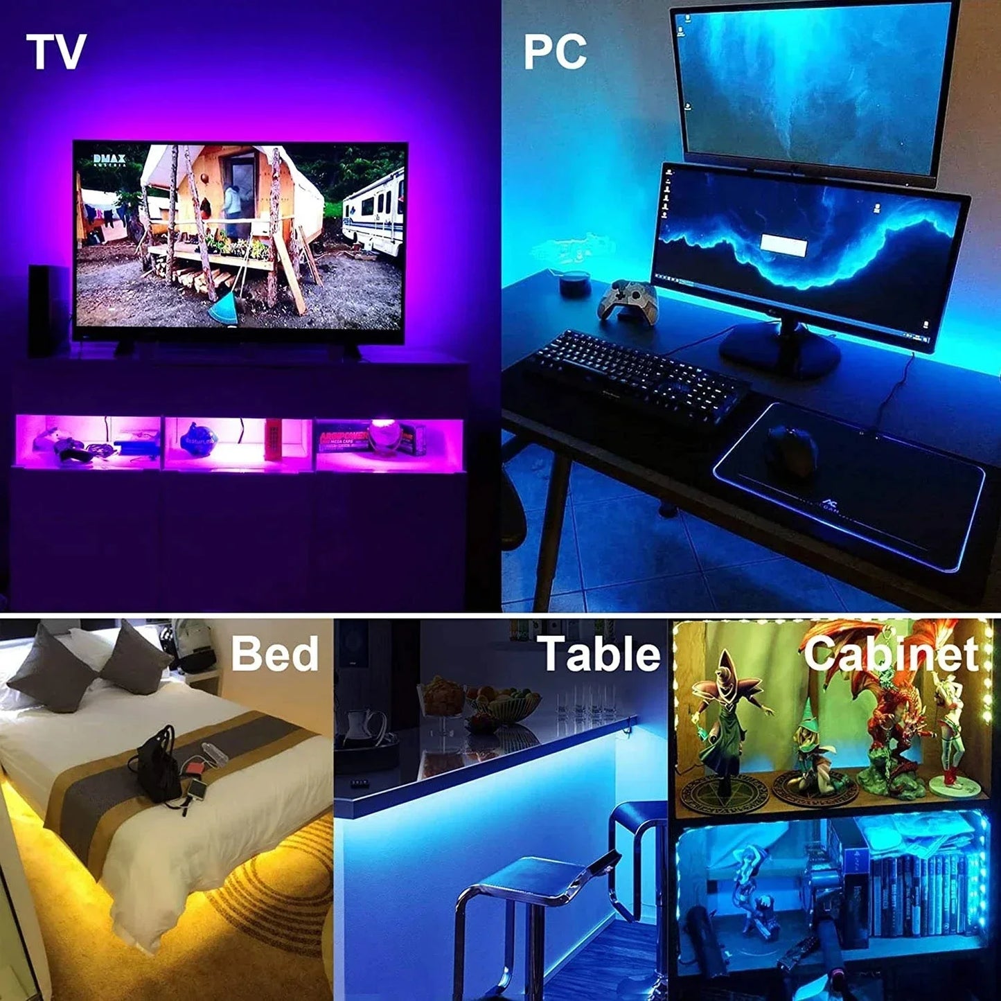 5V USB-LED-Leuchten für Zimmer 5050 RGB-LED-Streifen 5 10 Meter Diodenband Gamer Dekoration Eis-String-Bar-Beleuchtung Klebstoff LED-Band 