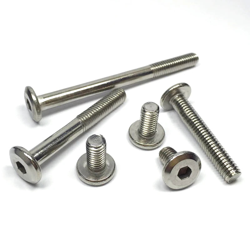 304 Stainless Steel  Inner Hex Screws Flat Bevel Hexagon Socket Machine Screw  Bolt Fastening Nail  M4 M5 M6 M8 M10