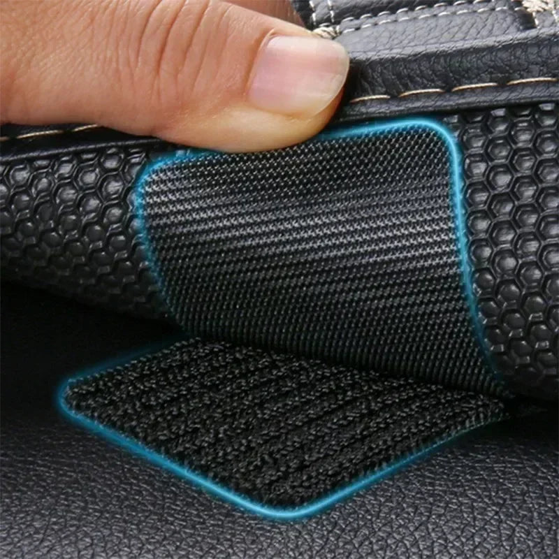 60/2pcs Carpet Fixing Stickers Double Faced High Adhesive Car Carpet Fixed Patches Home Floor Foot Mats Anti Skid Grip Tapes