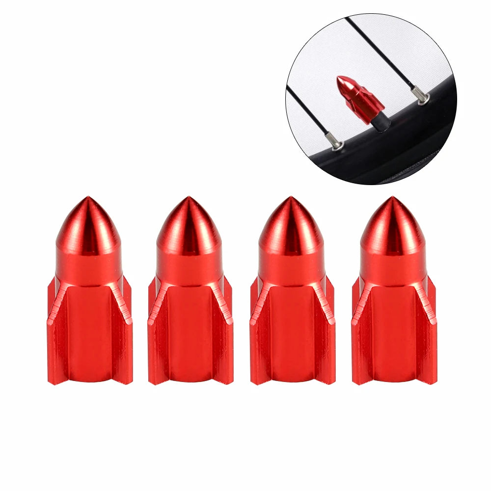 4pcs Car Tire Valve Cap Grenade Aluminum Tyre Valve Stem Cover Air Dust Cap Tire Valve Truck Bike Wheel Rim Valve Stem Cap