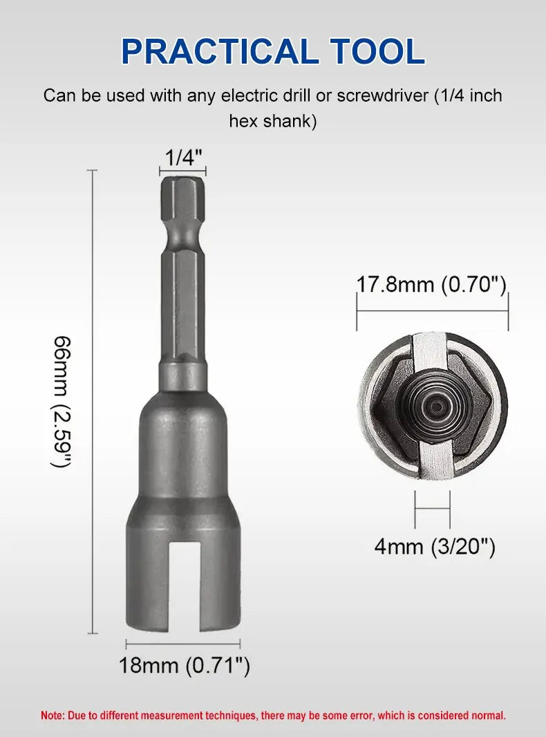 Natural Slotted Butterfly Hole Socket Wrench 65mm Hexagonal Handle Electric Screwdriver Wing Nut Socket Tool