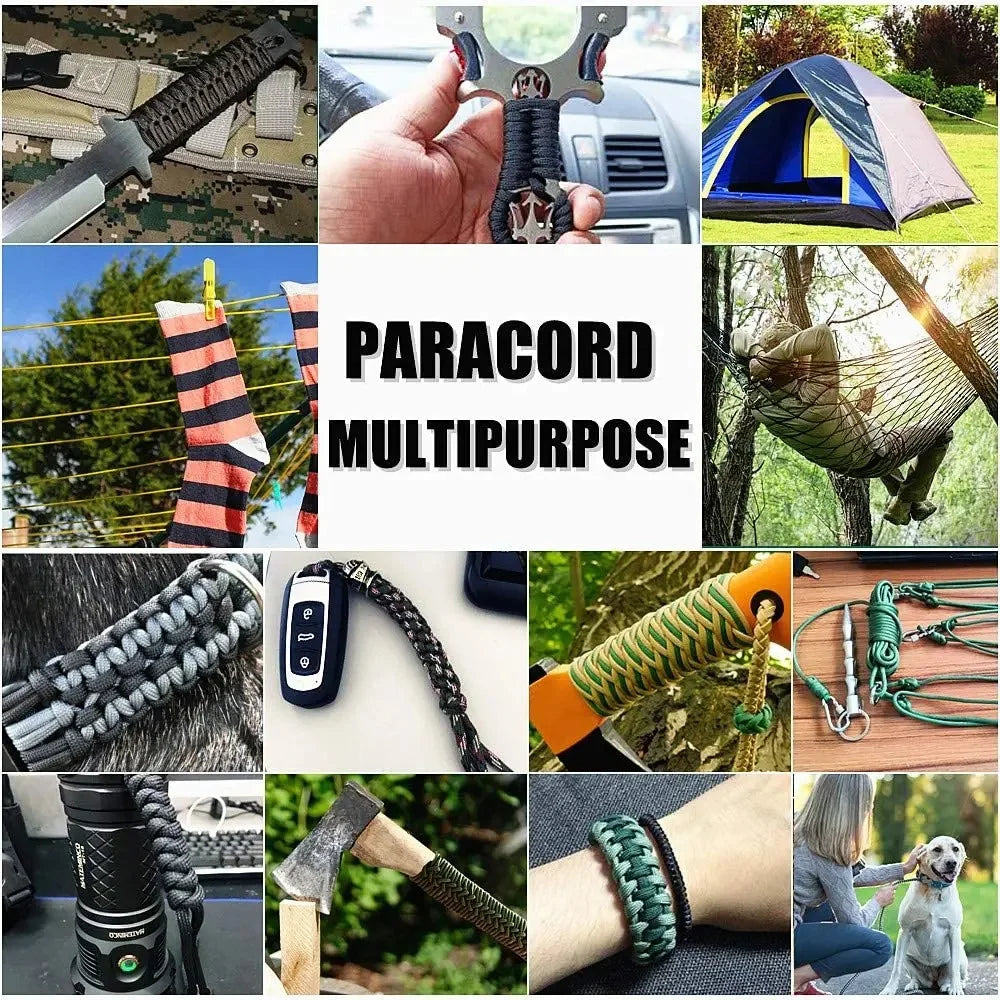 550 Paracord 7 brins 4 mm Cordon de parachute tactique militaire Accessoires de camping Survie en plein air Bracelet à faire soi-même Corde 