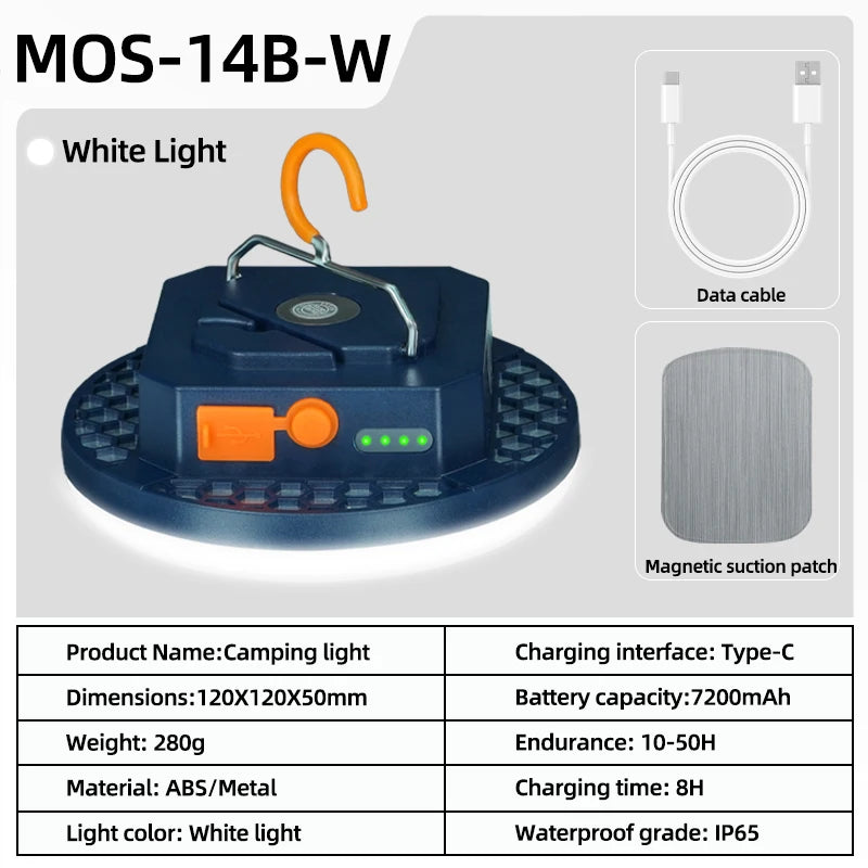 MOSLIGHTING Campinglicht, wiederaufladbare Laterne, tragbare Taschenlampe, Notfall-Nachtmarktlichter, Outdoor-Camping-Glühbirne, Zeltlampe 