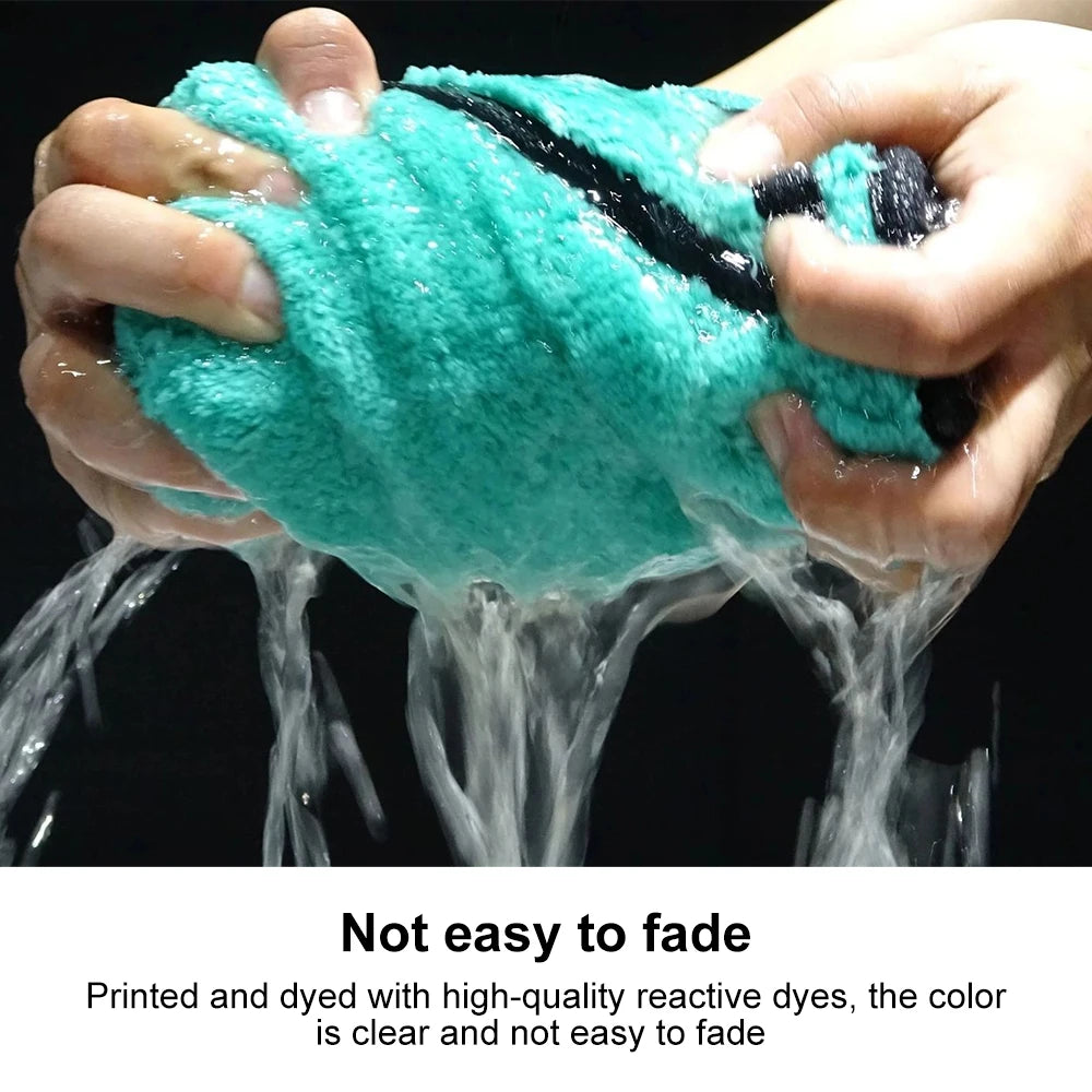 Portable 1200GSM Super Soft Premium Microfiber Drying Cltoth Ultra Absorbancy Aqua Deluxe Car Wash Towel