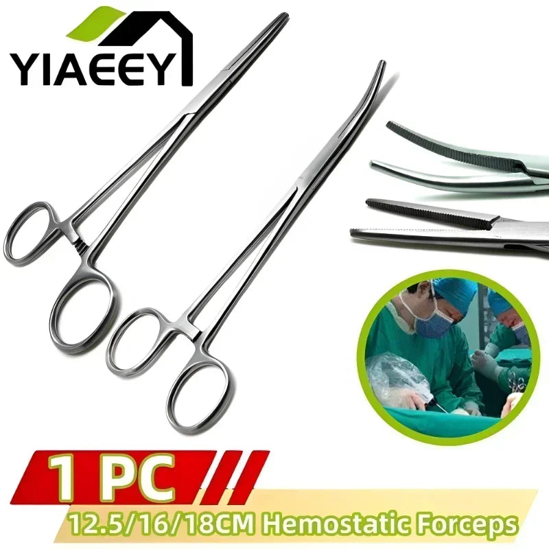 Hand Tool Hemostatic Forceps Pet Hair Clamp Fishing Locking Pliers Epilation Tools Curved Straight Tip 12.5 16 18cm