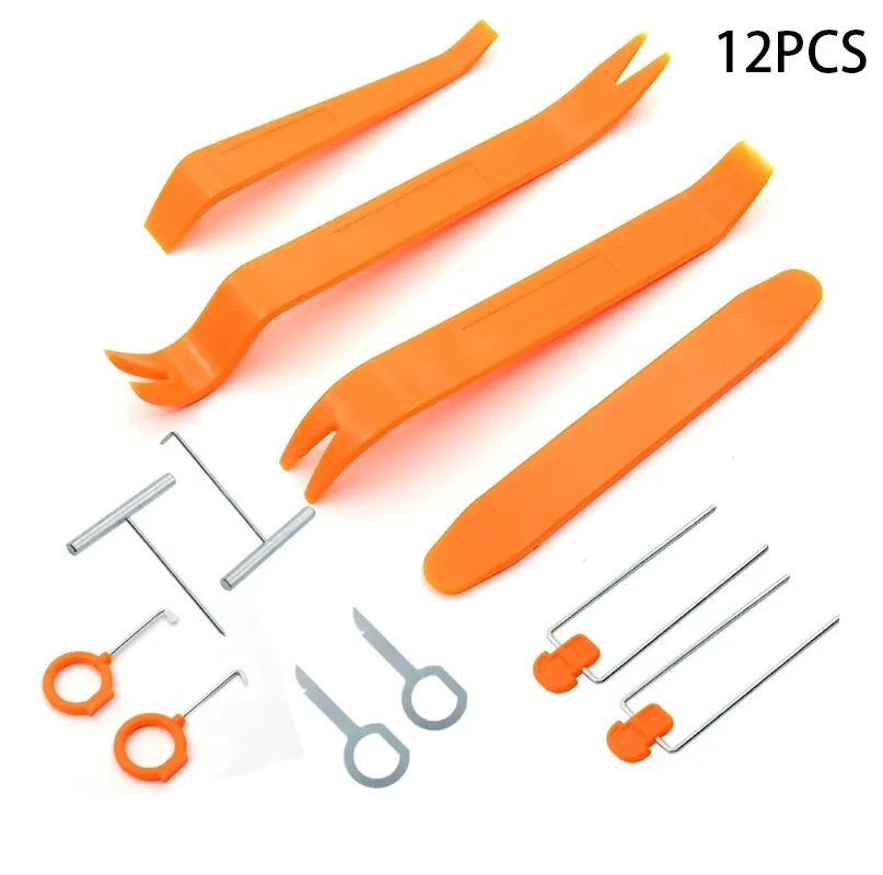 12 PCS Car Hand Tools Car Removal Kit DVD Stereo Conversion Kit Interior Plastic Trim Dashboard Removal Tool Repair Tool