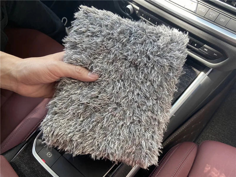 LL Microfiber 9" Car Wash Pad - Clean Sponge Wrapped in Soft,Plush Fiber Cloth Safe Washing with Car Soap Bucket Foam Gun