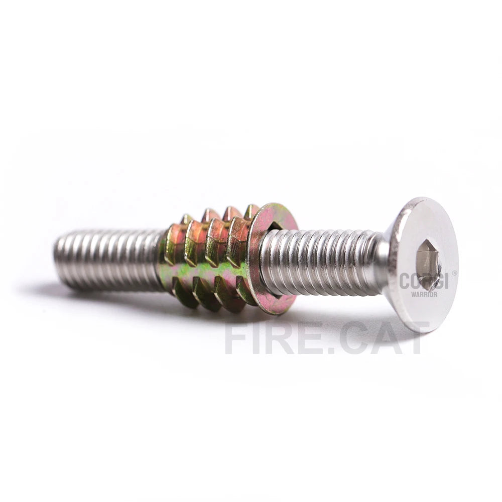 M4 M5 M6 M8 M10 Zinc Alloy Hex Socket Threaded Wood Insert Nuts Assortment Kit All Sizes Metric Furniture Bolt Screw Connector