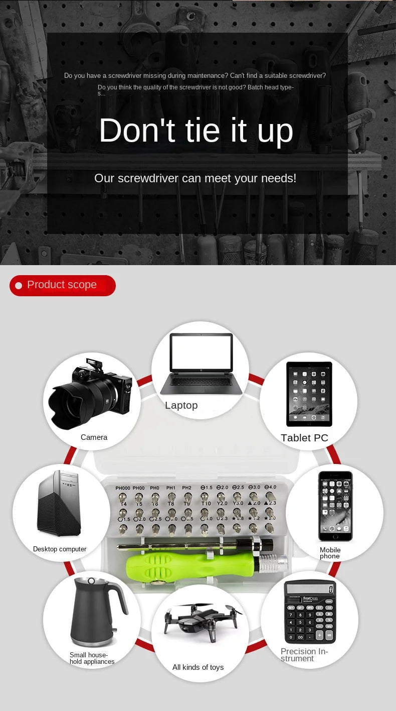 32 In 1 Screwdriver Set, Precision Household Maintenance Tool, Cross Shaped Screwdriver Screwdriver Bit Combination