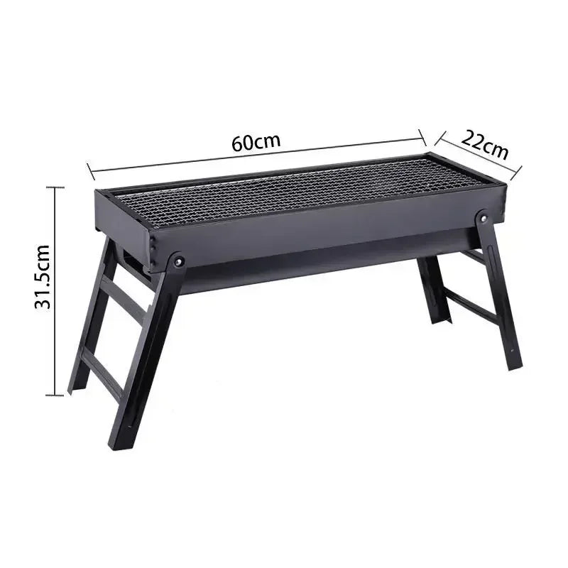 New Large BBQ Barbecue Grill Folding Portable Charcoal Outdoor Camping Picnic Burner Foldable Charcoal Camping Barbecue Oven