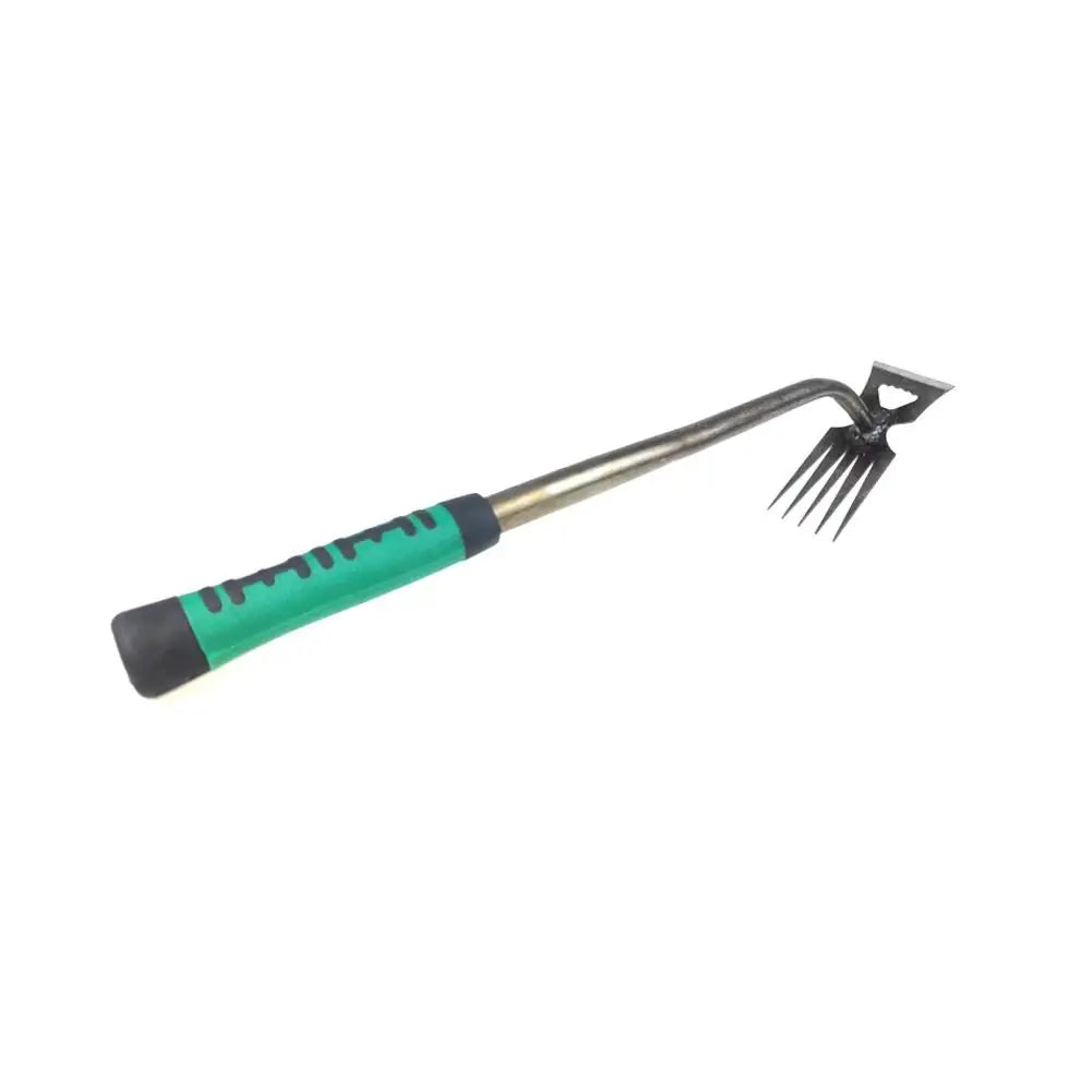 2 In 1 Garden Rake Manual Weed Grass Rooting Tool Puller Shovel 5/6/11 Tooth Weeding Removal Hand Gardening Loose Soil Tool