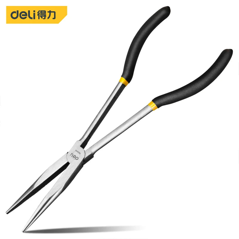 Deli 4/5/6 inch Mini Long Nose High Precision Wire Cutters Anti-slip Handle Design Multi-function Electrician Repair Hand Pliers