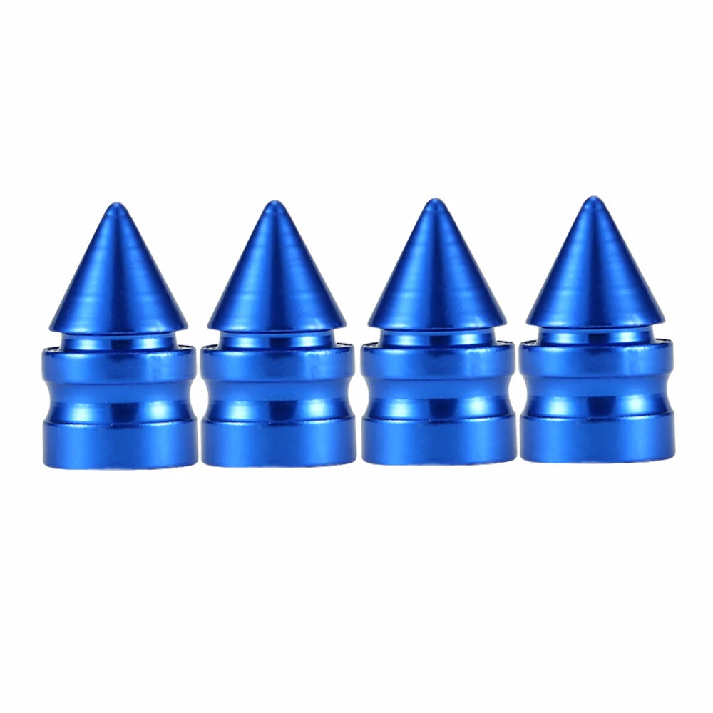 4pcs Car Tire Valve Cap Grenade Aluminum Tyre Valve Stem Cover Air Dust Cap Tire Valve Truck Bike Wheel Rim Valve Stem Cap