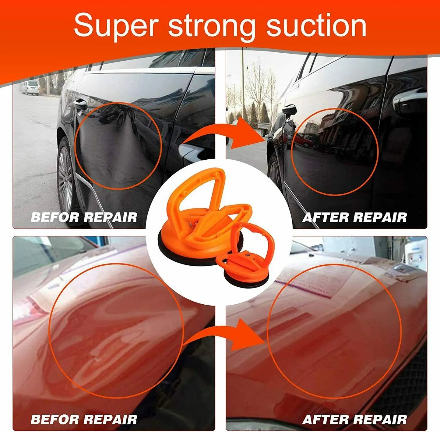 2 in 1 Car Repair Tool Body Repair Puller Big/Small Suction Cup Remove Dents Puller Portable For Dent Glass Suction Removal