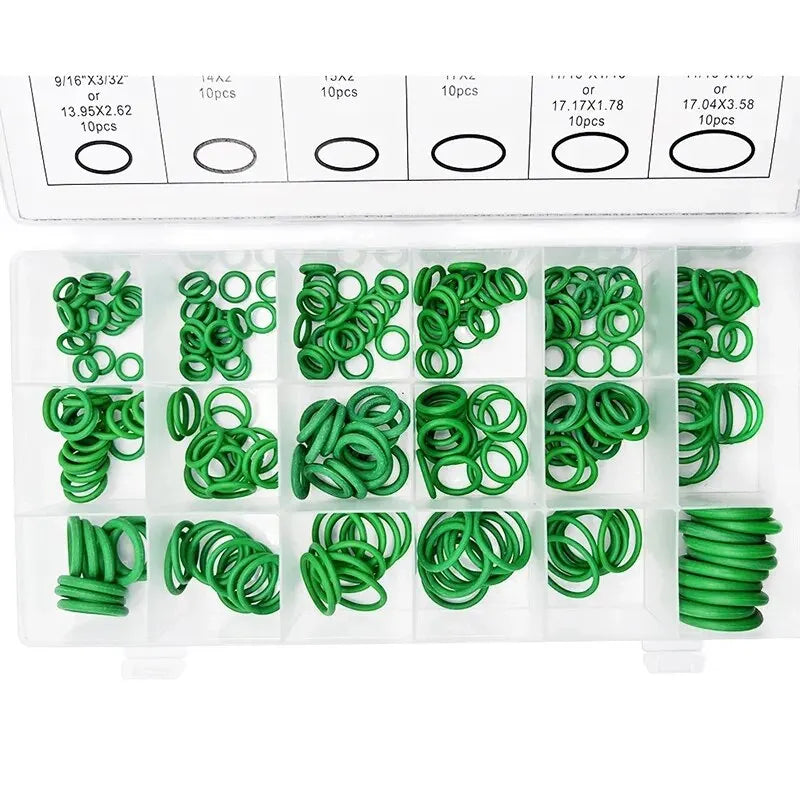 530Pcs O-Type Sealing Rubber Ring Automotive Air-Conditioning Compression Confidential Seal Maintenance Rubber Accessories