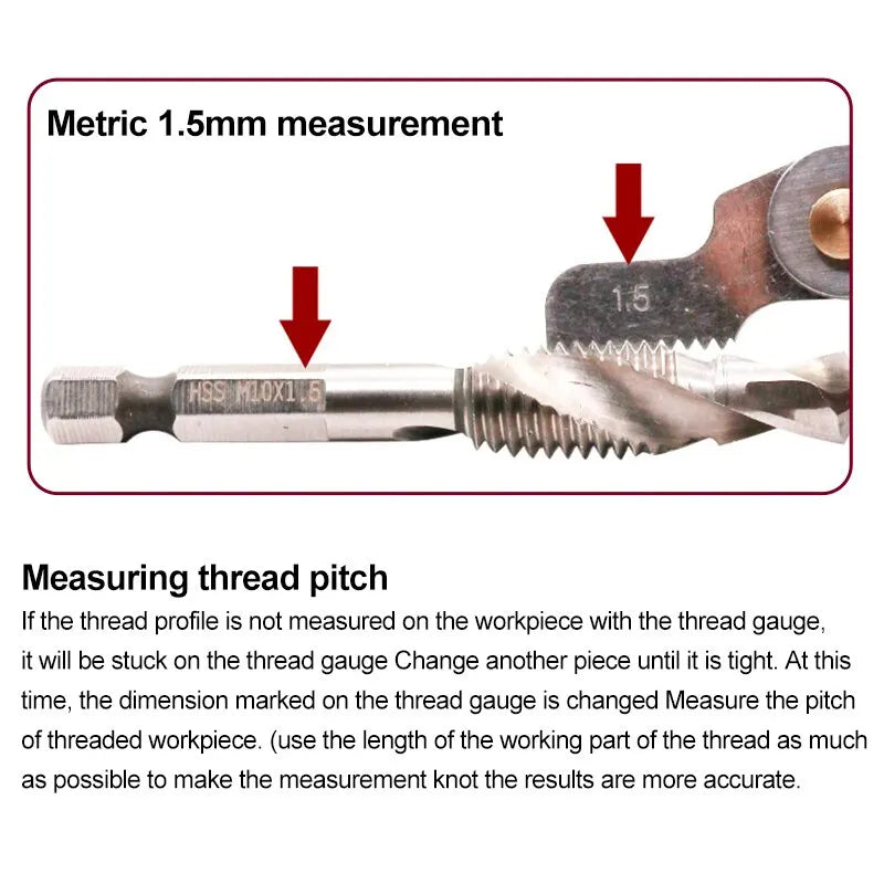 58PCS Stainless Steel Pitch Scale High Precision Measuring Tool Insert U.S. Screw Gauge + Metric Inch One Piece Thread Samples