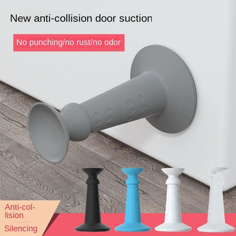 Silicone Mute DIY Self Adhesive Door Stopper Bumper Door Suction Door Rear Retainer Wall Protectors Hidden Door Holders