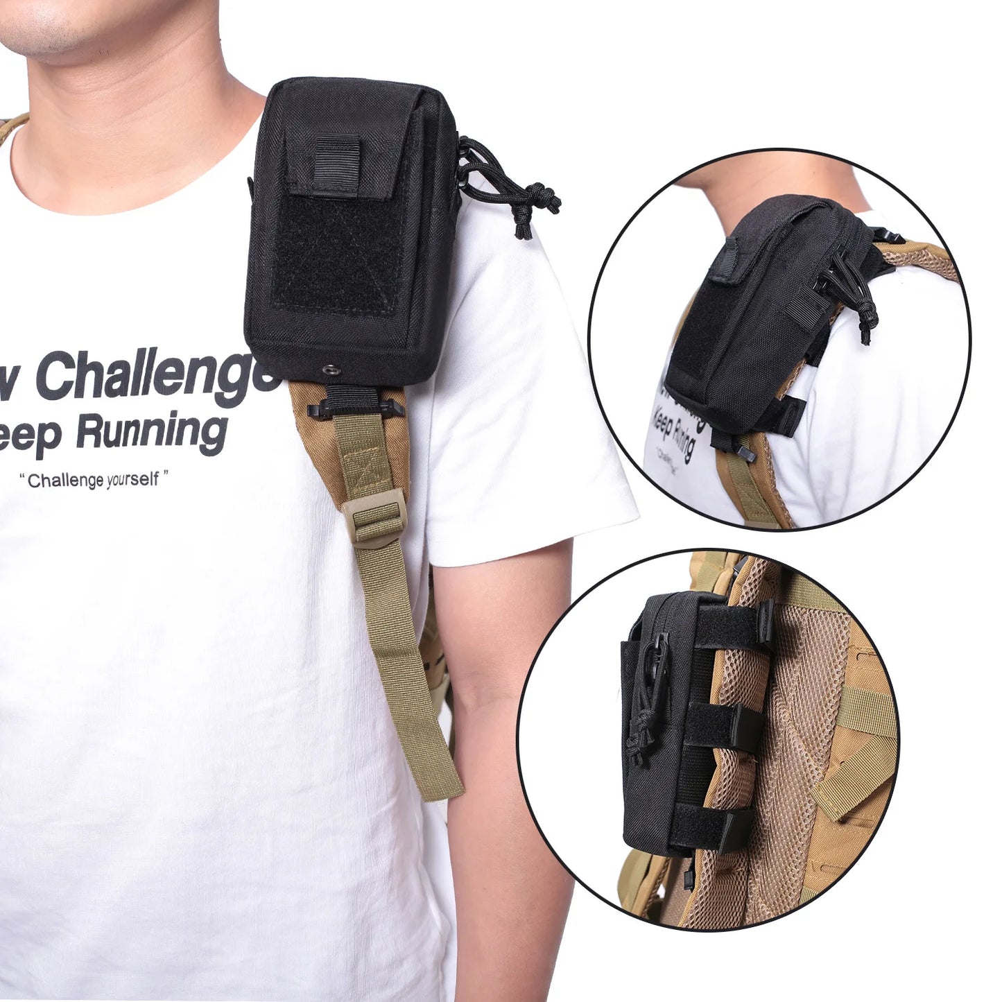 Molle Taktische Hüfttasche Outdoor Notfall EDC Beutel Telefon Pack Sport Klettern Laufen Zubehör Werkzeug Jagd Taschen