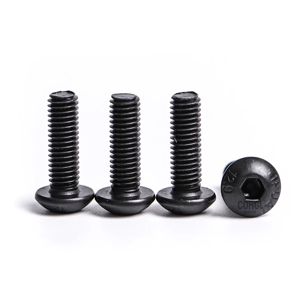 M1.6 M2 M2.5 M3 M4 M5 M6 M8 Round Hex Cap Screw kit 1840 10.9 Grade Black Socket Button Head Allen Drive Screws Bolt ISO7380