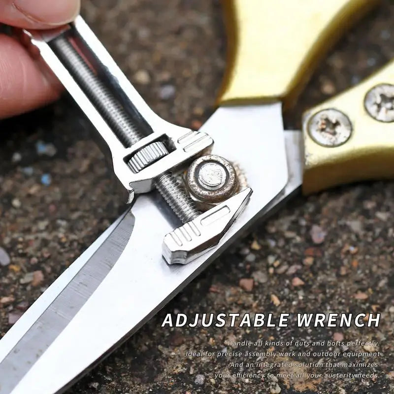 Compact wrench Titanium Multitool Universal Wrench Bottle Opener Keychain Repair Tool Accessories mini portable Titanium wrench